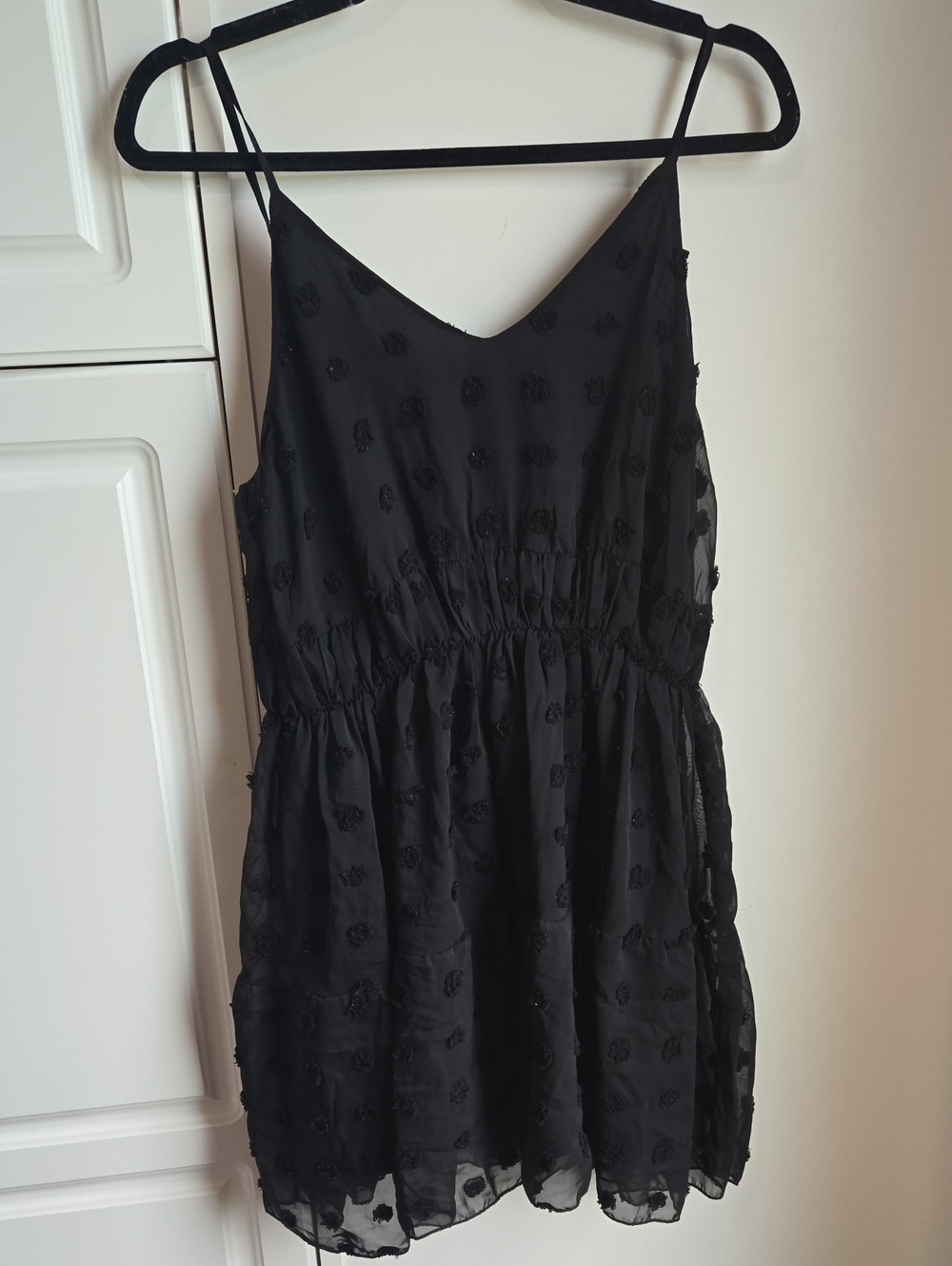 SHEIN Black Spaghetti Strap V-Neck Sundress
